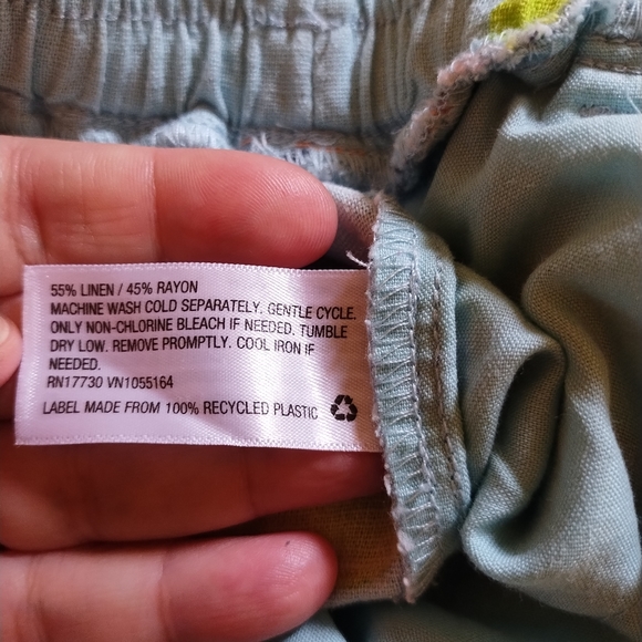 ❤️4 For $25 Sale Linen blend pull on pants fabric, drawstring closure. Size XXL - Picture 5 of 6